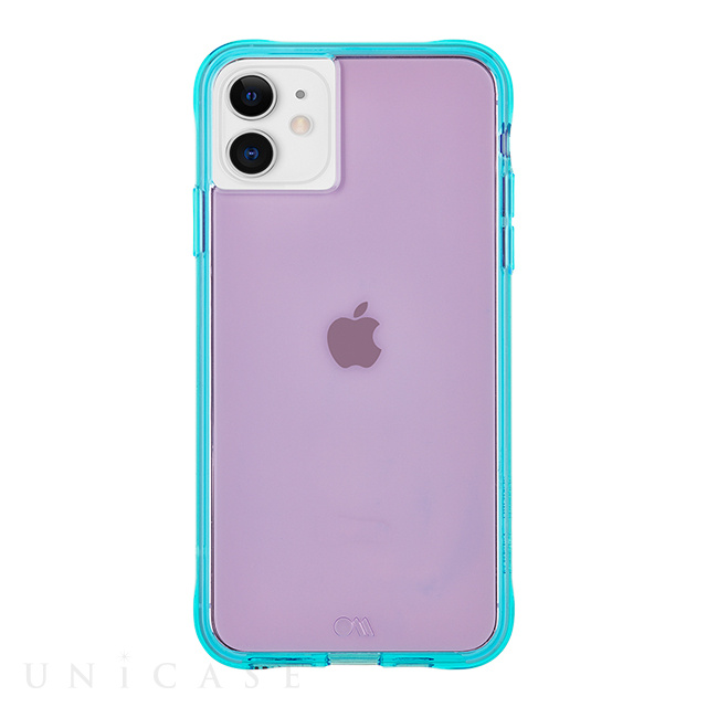 【iPhone11/XR ケース】Tough Neon (Purple/Turquoise)