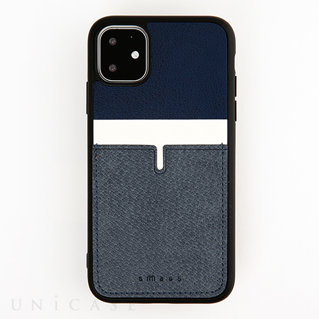 【iPhone11 ケース】C1 バックポケットケース (Navy)