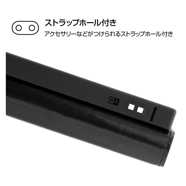 【iPhone11 Pro ケース】手帳型 耐衝撃レザーケース KAKU リング付360 ピタッとカバー (ダークネイビー)goods_nameサブ画像