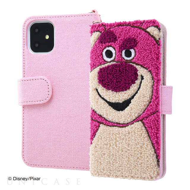 【iPhone11/XR ケース】ディズニー・ピクサーキャラクター/サガラ刺繍 手帳型ケース 帆布 (トイ・ストーリー/ロッツォ)