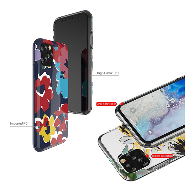 【iPhone11 Pro ケース】Perfume lily series case (blue)サブ画像