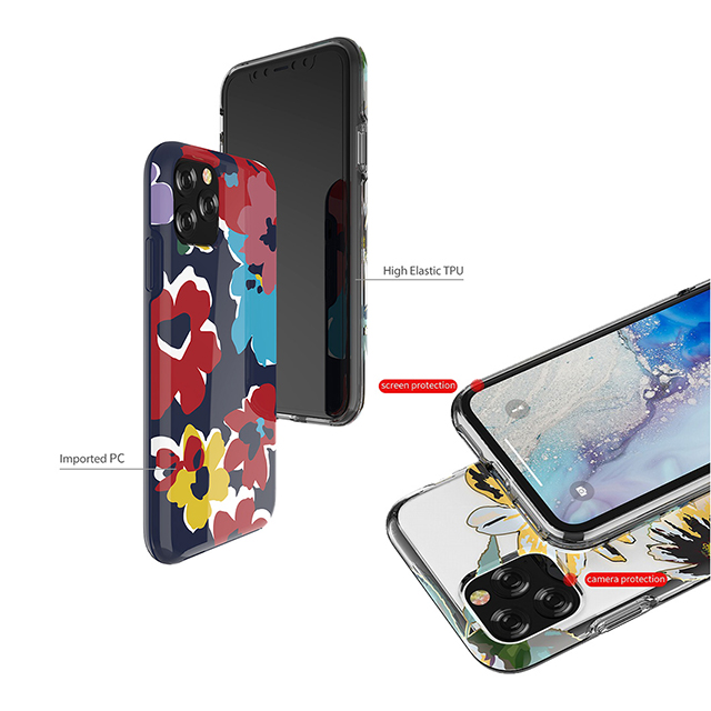 【iPhone11 ケース】Perfume lily series case (blue)サブ画像