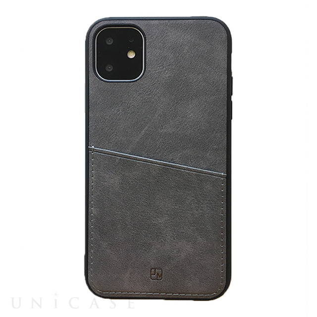 【iPhone11 ケース】ANTIQUE POCKET (Gray)