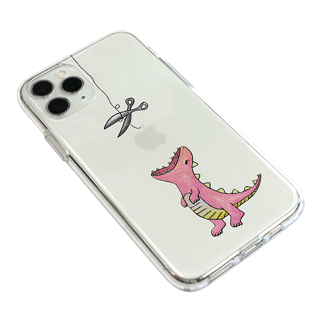 【iPhone11 Pro Max ケース】ソフトクリアケース (はらぺこザウルス ピンク)goods_nameサブ画像