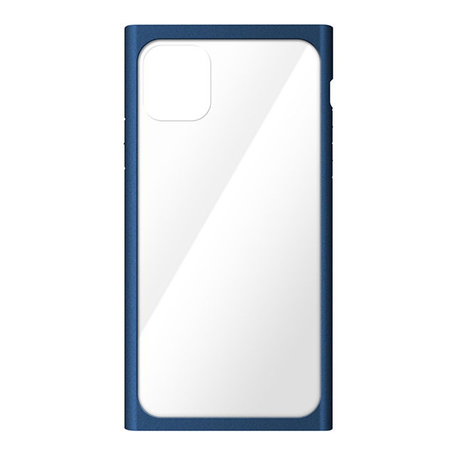 【iPhone11 ケース】クリアガラスタフケース スクエア型 (ネイビー)サブ画像