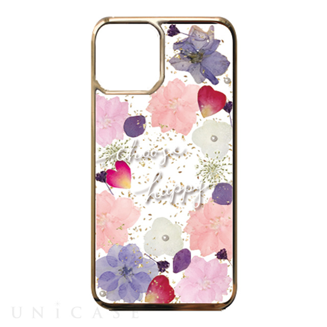【iPhone11 Pro ケース】Pressed flower case (Pink tone)