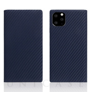 【iPhone11 Pro ケース】Carbon Leather Case (Navy)