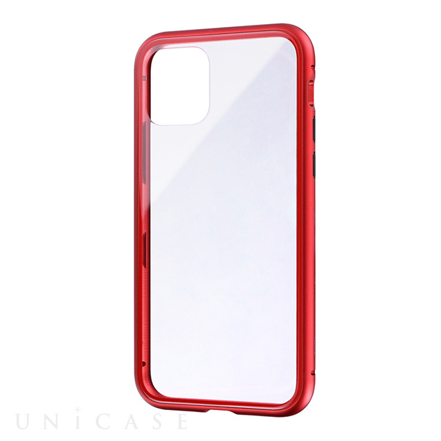 【iPhone11 Pro ケース】SHELL GLASS Aluminum (レッド)