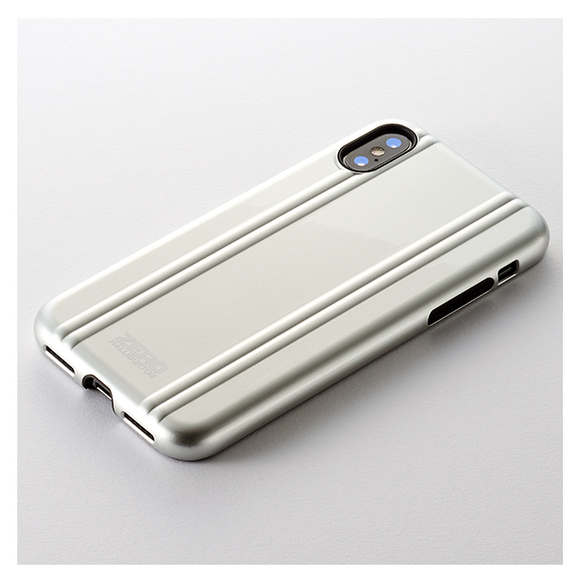 【アウトレット】【iPhoneXS ケース】ZERO HALLIBURTON Hybrid Shockproof case for iPhoneXS (Silver)サブ画像