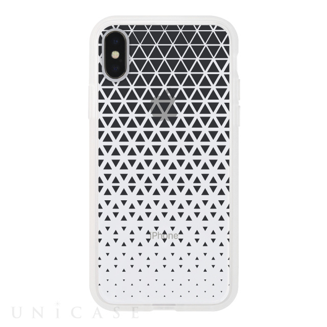 【アウトレット】【iPhoneXS/X ケース】MONOCHROME CASE for iPhoneXS/X (Triangle Pattern Black)