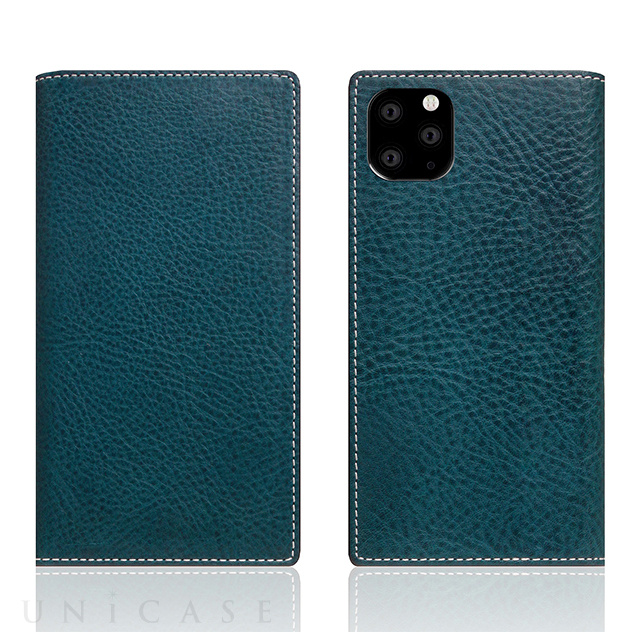 【iPhone11 Pro Max ケース】Minerva Box Leather Case (ブルー)