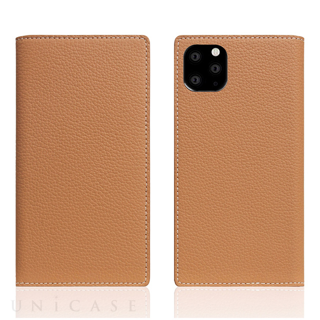 【iPhone11 Pro Max ケース】Full Grain Leather Case (Caramel Cream)