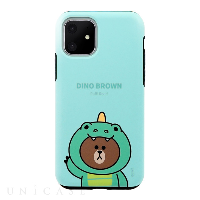 【iPhone11 ケース】DUAL GUARD JUNGLE BROWN (DINO BROWN)