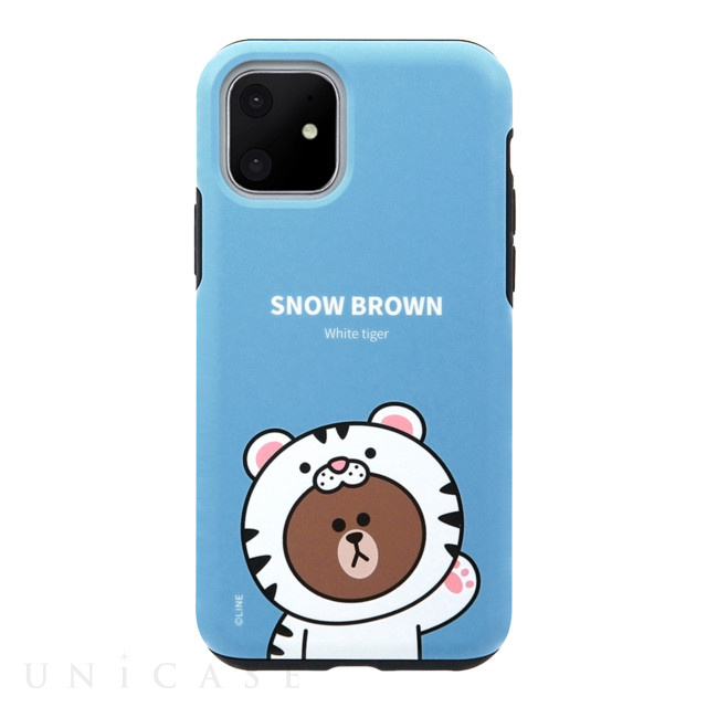 【iPhone11 ケース】DUAL GUARD JUNGLE BROWN (SNOW BROWN)