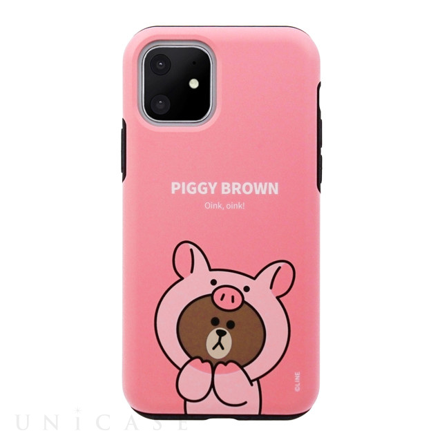 【iPhone11 ケース】DUAL GUARD JUNGLE BROWN (PIGGY BROWN)