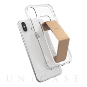 【iPhoneXS/X ケース】CLEAR GRIPCASE FOUNDATION (CLEAR/ROSE GOLD)