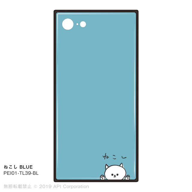 【iPhoneSE(第3/2世代)/8/7 ケース】TILE ねこし (BLUE)サブ画像