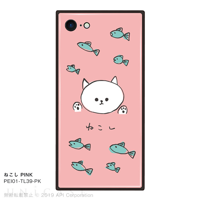 【iPhoneSE(第3/2世代)/8/7 ケース】TILE ねこし (PINK)