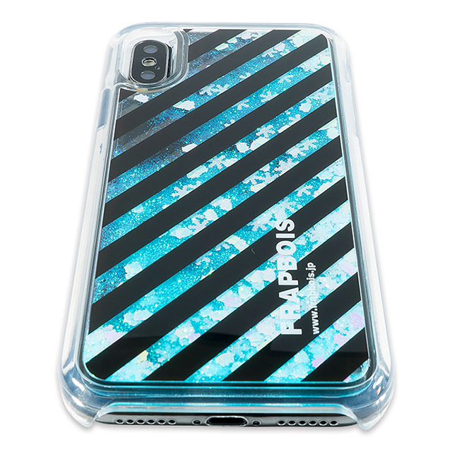 【iPhoneXS/X ケース】FRAPBOIS グリッターケース (STRIPE SAX)goods_nameサブ画像