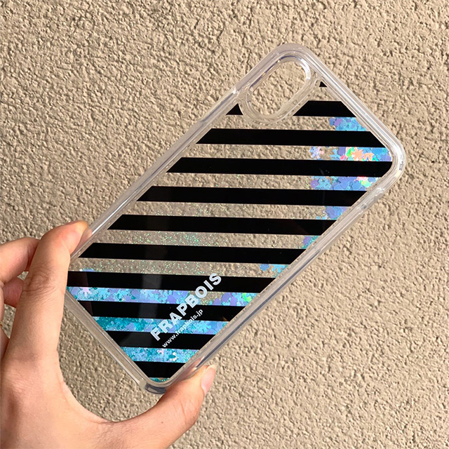 【iPhoneXS/X ケース】FRAPBOIS グリッターケース (STRIPE SAX)goods_nameサブ画像