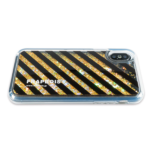 【iPhoneXS/X ケース】FRAPBOIS グリッターケース (STRIPE GLD)サブ画像