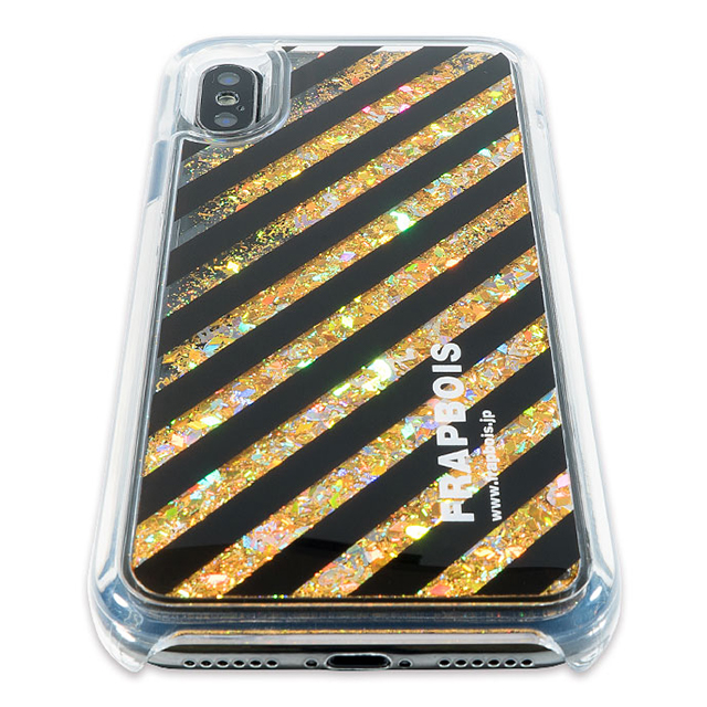 【iPhoneXS/X ケース】FRAPBOIS グリッターケース (STRIPE GLD)サブ画像