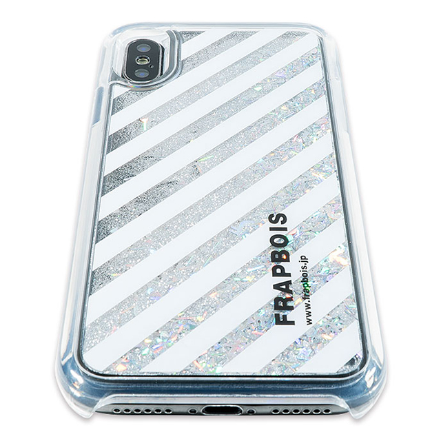 【iPhoneXS/X ケース】FRAPBOIS グリッターケース (STRIPE SLV)サブ画像