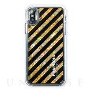 【iPhoneXS/X ケース】FRAPBOIS グリッターケース (STRIPE GLD)