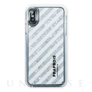 【iPhoneXS/X ケース】FRAPBOIS グリッターケース (STRIPE SLV)