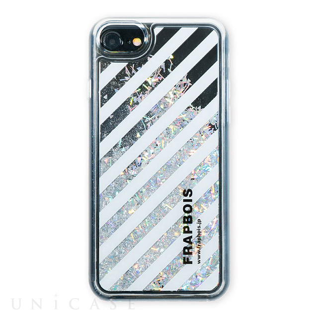 【iPhoneSE(第2世代)/8/7/6s/6 ケース】FRAPBOIS グリッターケース (STRIPE SLV)