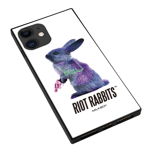 【iPhone11/XR ケース】MILKBOY スクエア型 ガラスケース (Riot Rabbits WHT)goods_nameサブ画像