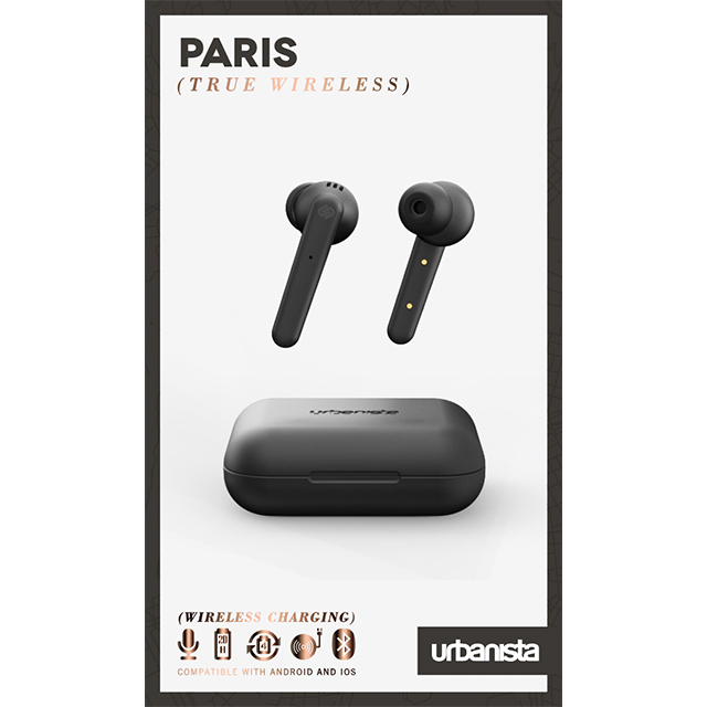 【完全ワイヤレスイヤホン】Paris True Wireless (Midnight Black - Black)サブ画像