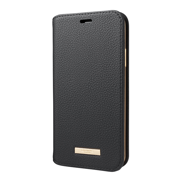 【iPhoneXS/X ケース】“Shrink” PU Leather Book Case (Black)goods_nameサブ画像