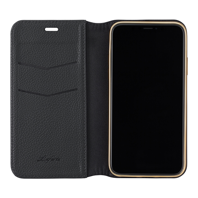 【iPhoneXS/X ケース】“Shrink” PU Leather Book Case (Black)サブ画像