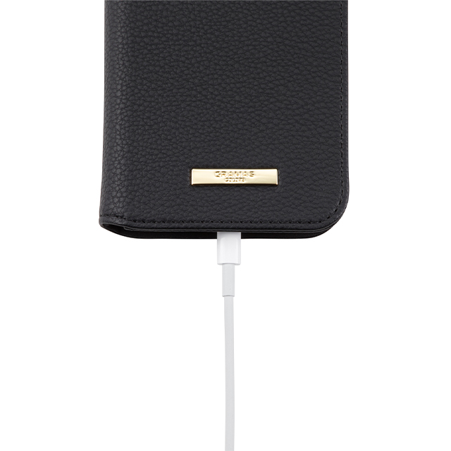 【iPhoneXS/X ケース】“Shrink” PU Leather Book Case (Black)サブ画像