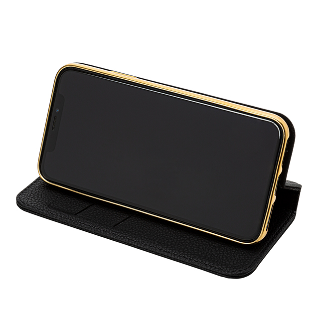 【iPhoneXS/X ケース】“Shrink” PU Leather Book Case (Black)サブ画像