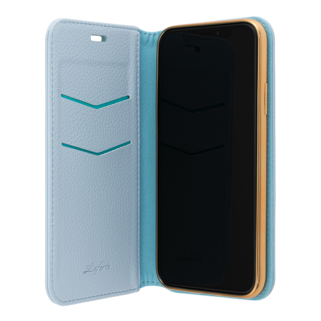 【iPhoneXS/X ケース】“Shrink” PU Leather Book Case (Light Blue)サブ画像