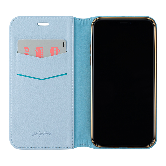 【iPhoneXS/X ケース】“Shrink” PU Leather Book Case (Light Blue)goods_nameサブ画像