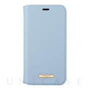 【iPhoneXS/X ケース】“Shrink” PU Leather Book Case (Light Blue)