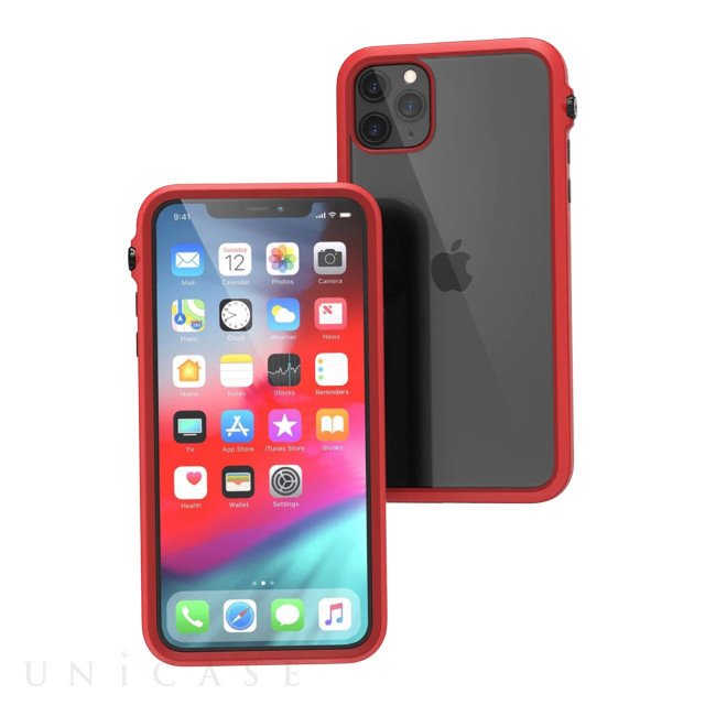 【iPhone11 Pro Max ケース】Catalyst 衝撃吸収ケース (ブラックレッド)