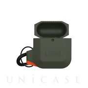 【AirPods(第2/1世代) ケース】UAG Silicone Case (オリーブドラブ/オレンジ)