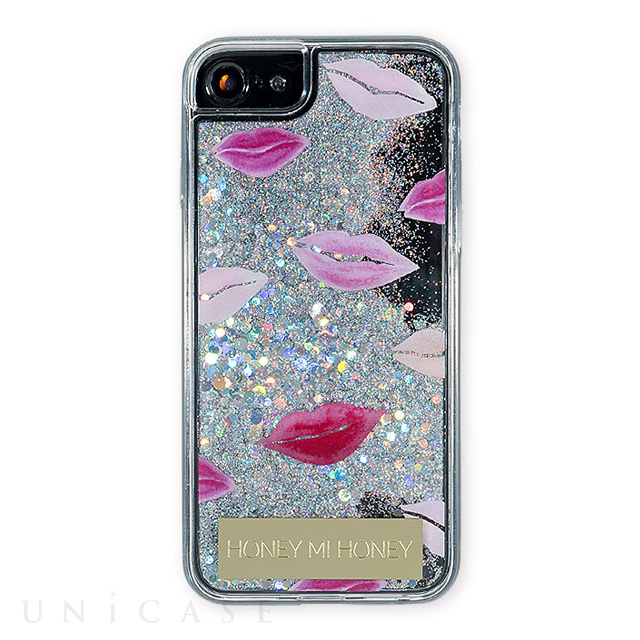 【iPhone8/7/6s/6 ケース】HONEY MI HONEY 背面ケース (PINK KISS GLITTER AUR)