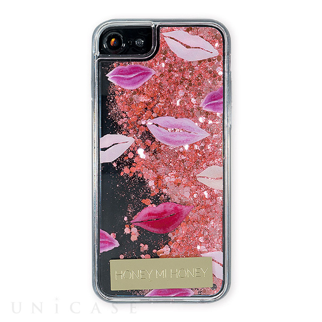 【iPhone8/7/6s/6 ケース】HONEY MI HONEY 背面ケース (PINK KISS GLITTER PNK)