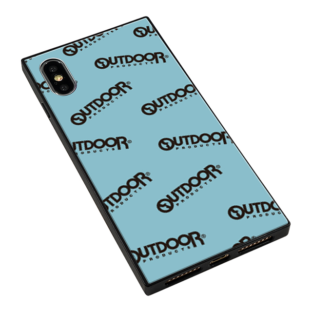 【iPhoneXS/X ケース】OUTDOOR スクエア型 ガラスケース (LOGO RANDOM BLUE)goods_nameサブ画像