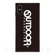 【iPhoneXS/X ケース】OUTDOOR スクエア型 ガラスケース (BIG LOGO)