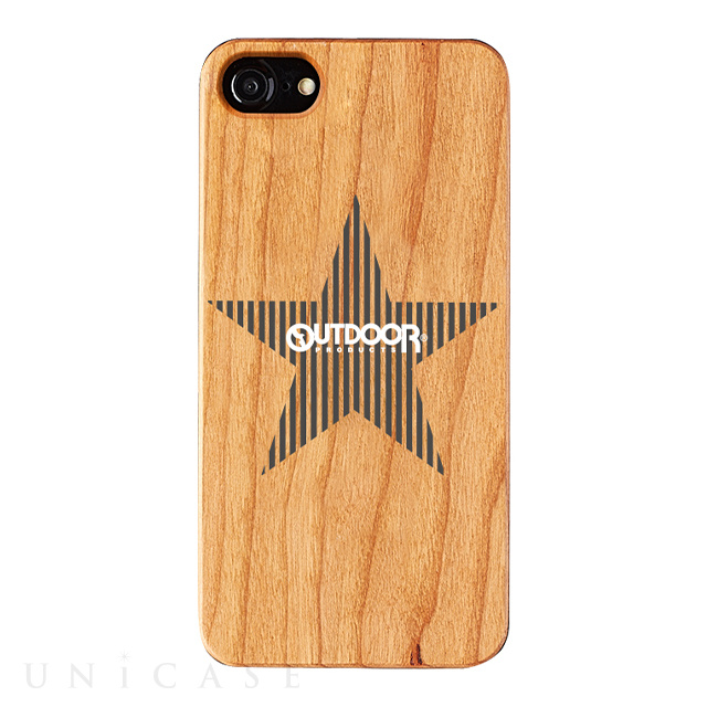 【iPhone8/7/6s/6 ケース】OUTDOOR ウッドケース (STRIPE STAR)