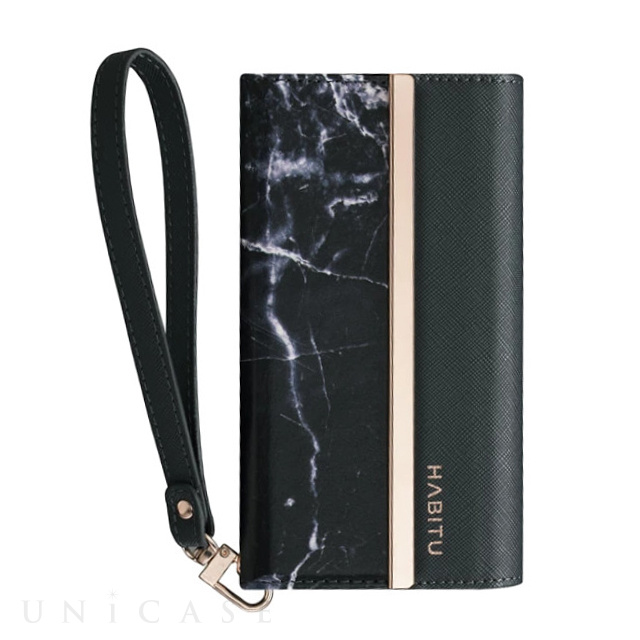 【iPhone11 ケース】Wristlet Folios ERIS (BLACK MARBLE)