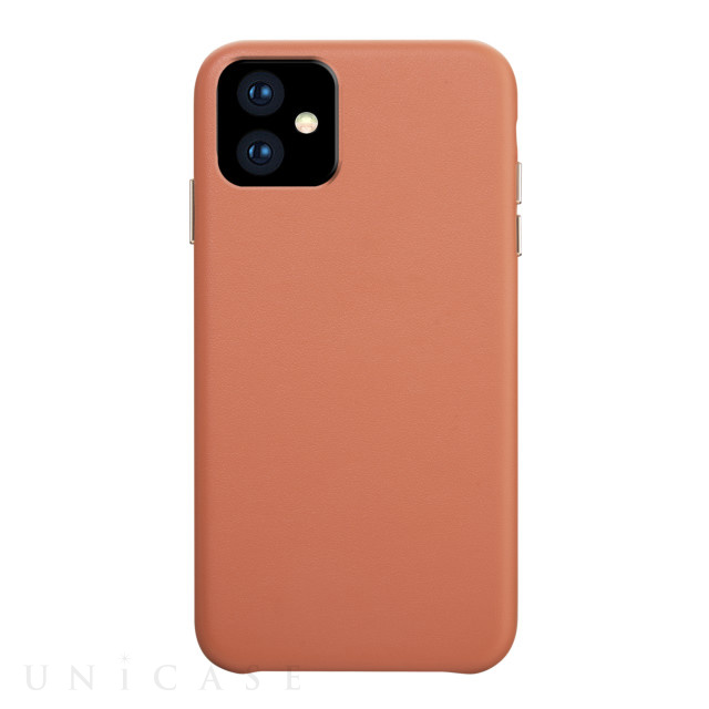 【iPhone11 ケース】Macaron VEGAN LEATHER (LIVING CORAL)