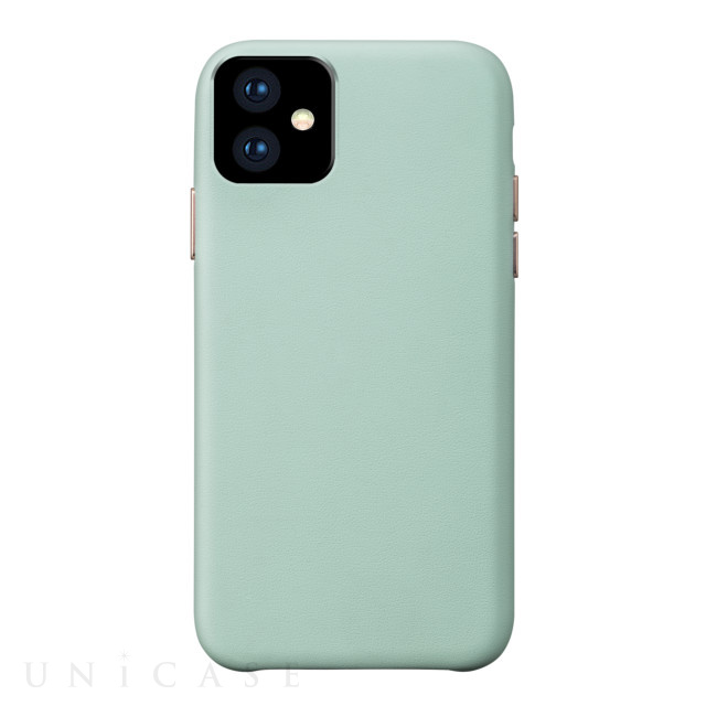 【iPhone11 ケース】Macaron VEGAN LEATHER (MINT)