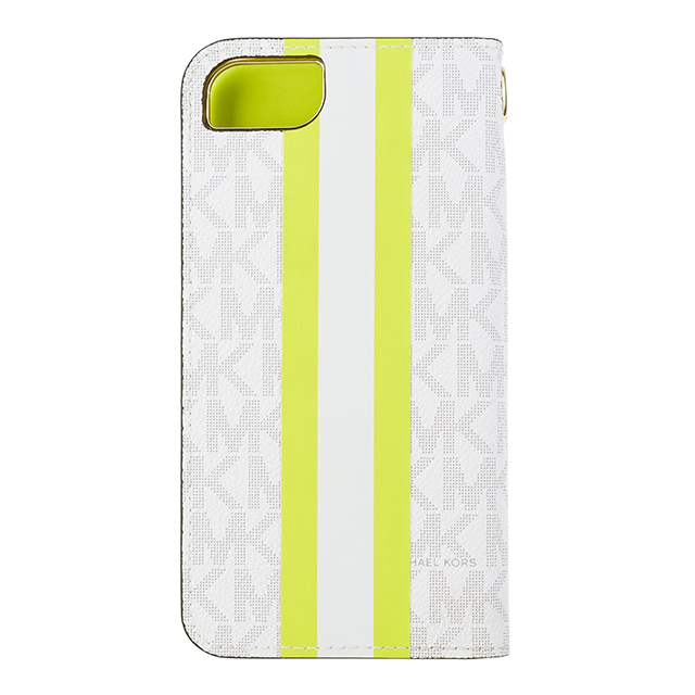 【iPhoneSE(第3/2世代)/8/7 ケース】Folio Case Lime Stripe with Charmサブ画像